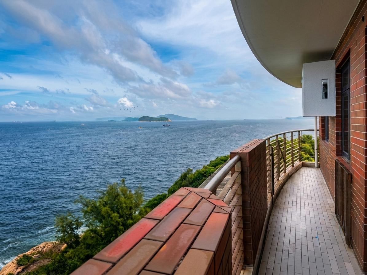 Private terrace with sea views of the South China Sea